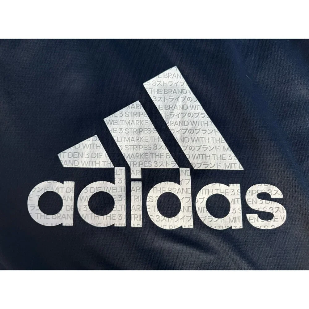 Adidas Men's Sz M Badge of Sport BOS Matrix Navy Blue Pullover Hoodie